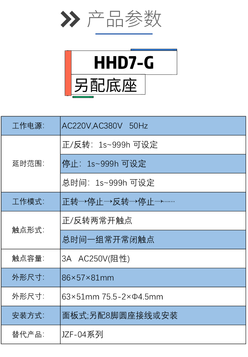 欣灵电气|数显式正反转控制器 HHD7-G系列 JZ7-04